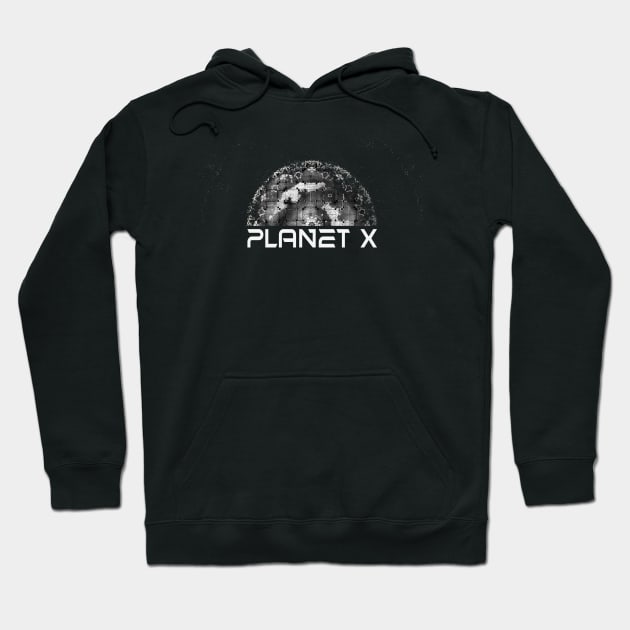 Space Age Astronomy Art Planet X Brand Logo Hoodie by PlanetMonkey